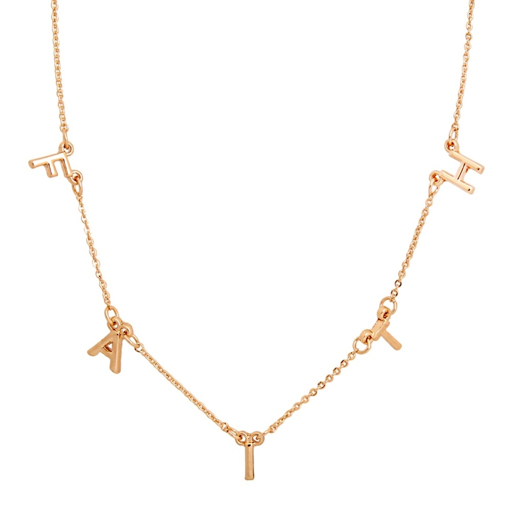 2 necklaces. One says faith and the other says love. Brand new.